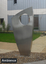 stainless steel, copper garden sculpture