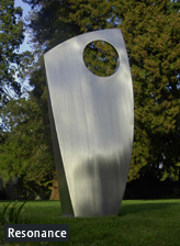 stainless steel, copper garden sculpture