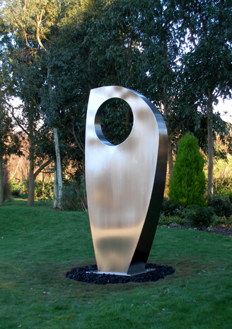 stainless steel, copper garden sculpture